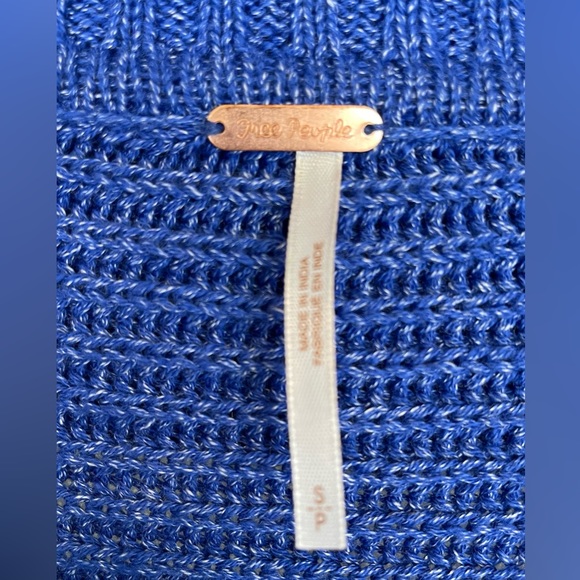 Free People Marlie Pullover Sweater Slouchy Cobalt Blue - Picture 8 of 9